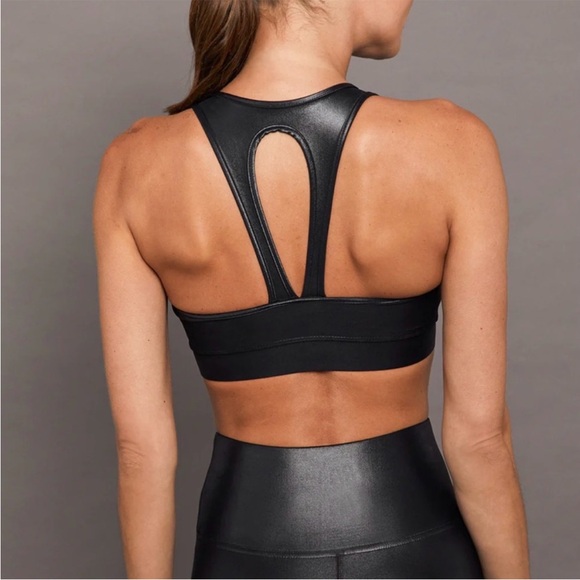 Carbon 38 Black Sports Bra in Takara Shine Size L - Picture 2 of 10